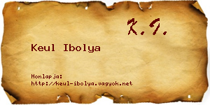 Keul Ibolya névjegykártya